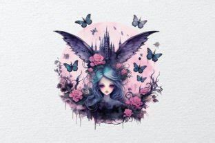 Watercolor Dark Fairies Bundle Graphic By Cvanscussell Creative