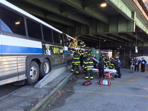 9 Injured After Mta Bus Crashes Into Overpass In Midtown Metro Us