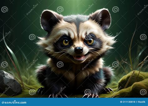 Cute Wolverine in the Habitat. Stock Photo - Image of ecosystem ...