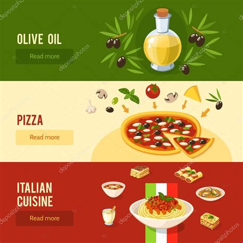 Italian Food Banner Set Stock Vector Image By ©macrovector 66913447