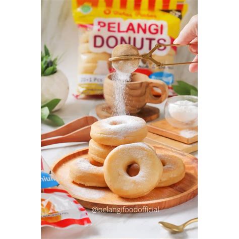 Jual Pelangi Donuts Besar Isi 10pcs Free Tepung Gula Shopee Indonesia