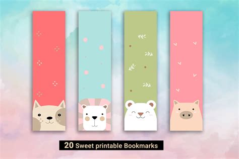 Bookmarks for Kids, Bookmarks Template, Animal Bookmarks, Printable ...