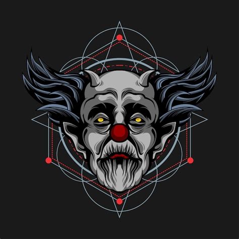 Monster Clown Premium Vector