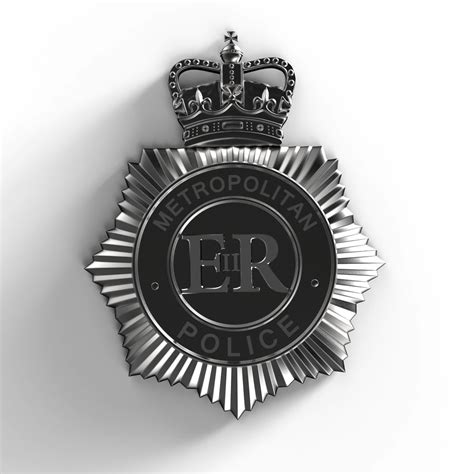 3d Uk Police Helmet Badge