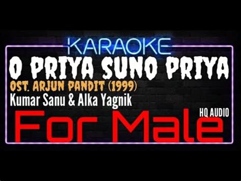 Karaoke O Priya Suno Priya For Male HQ Audio Kumar Sanu Alka Yagnik