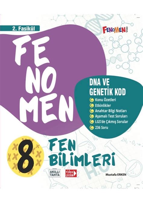 Fenomen 8 Fen Bilimleri 2 Fasikül Dna ve Genetik Kod Fiyatları ve