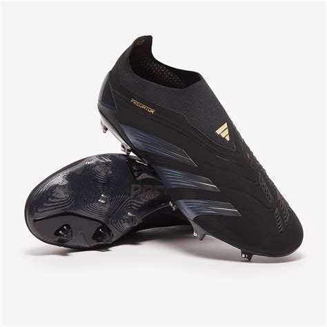 Adidas Predator Elite Laceless Firm Ground Core Black Carbon Gold Met Adult Boots Pro