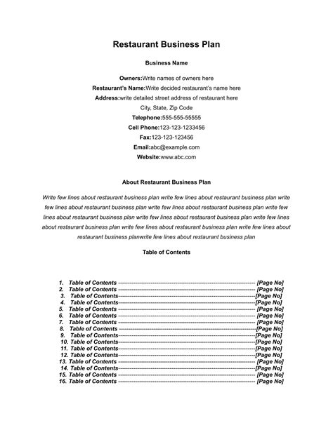 Business Operational Plan Template Pdf - PDF Template