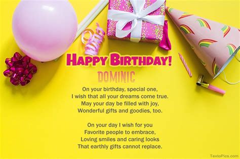 Happy Birthday Dominic pictures congratulations.