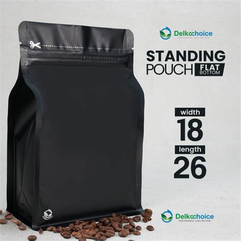 Jual Standing Pouch Flat Bottom Kemasan Kopi Kemasan Kopi Gusset X