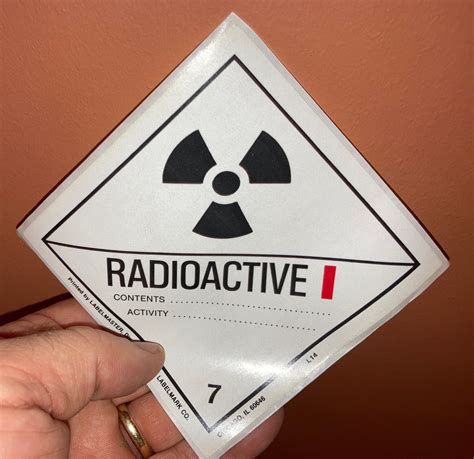 Roll Of Vintage Radioactive Decals Dot Transportation Hazard