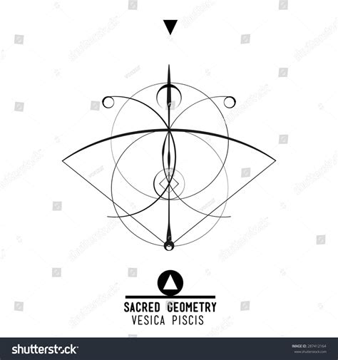 Poster Vesica Piscis Sacred Geometry Set Of Royalty Free Stock Vector 287412164