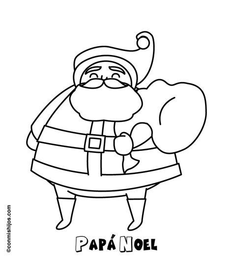 34 Papá Noel Dibujos Para Colorear De Navidad Bonitos