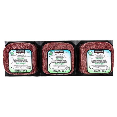 Kirkland Signature Organic Lean Ground Beef Coastal Connection