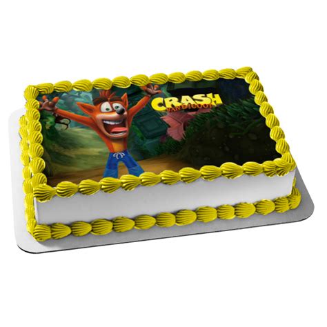 Crash Bandicoot Edible Cake Topper Image Abpid01105 A Birthday Place