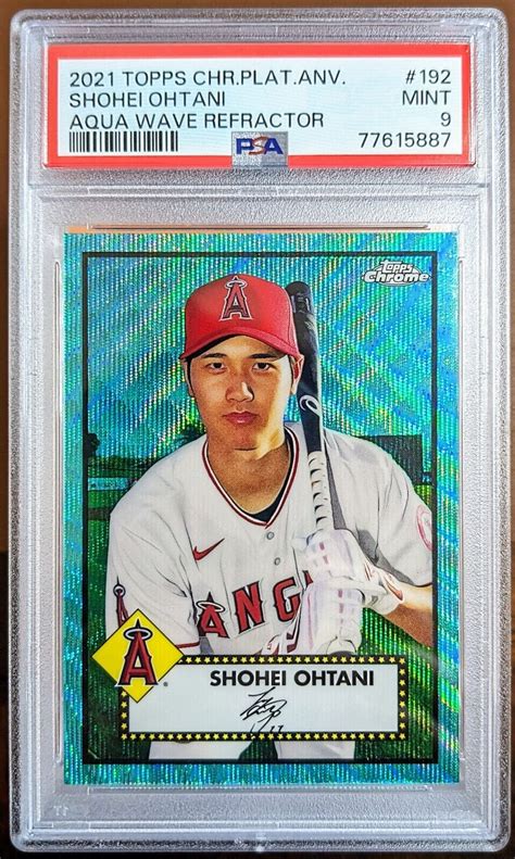 Topps Chrome Shohei Ohtani Aqua Wave Refractor Platinum