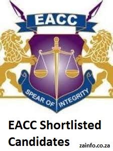 Eacc Shortlisted Candidates Application Form Dates