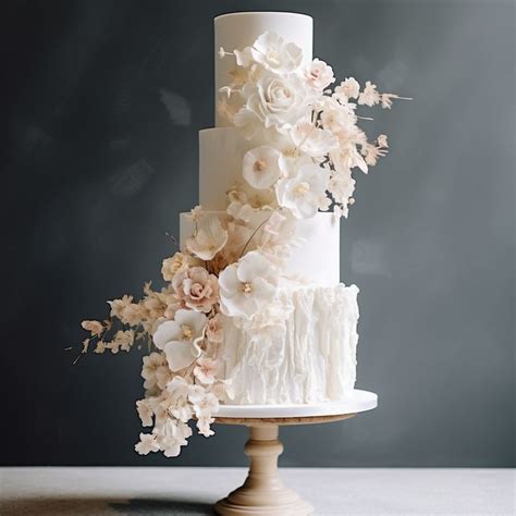 Dreamy White Textured Wedding Cake By Elizabeth S Cake Emporium