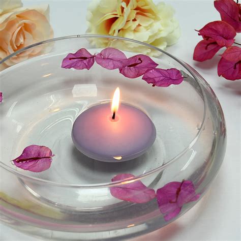 3 Inch Lavender Floating Candles 72pcs Case Bulk