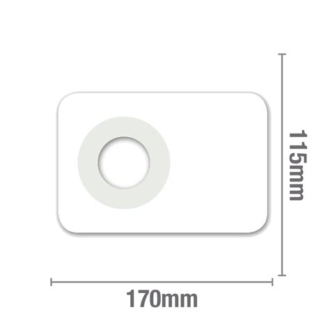 Cover Plate Flexy Flange White 40mm 60mm Rectangle Per 5 Plumbers Choice