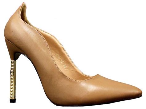 NUDE ZŁOTY obcas w SZPIC khaki SZPILKI oficjalne archiwum Allegro