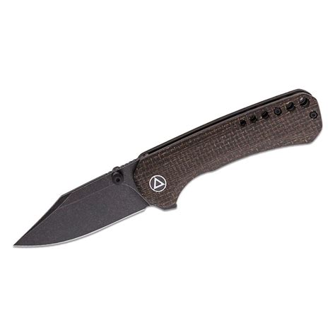 Qsp Kestrel Qs A Dark Brown Micarta With Black Stonewashed C N