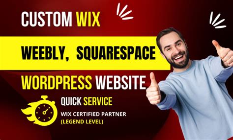 Design Redesign Develop Wix Squarespace Weebly Wordpress Website By