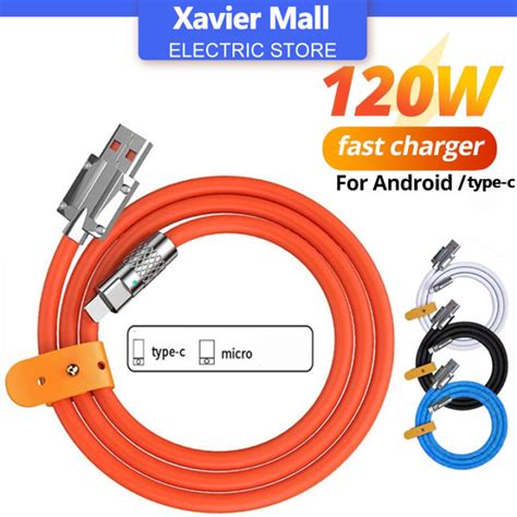 Codxavier Usb Liquid Silicone Cable Metal A Type C Fast Charge Cable