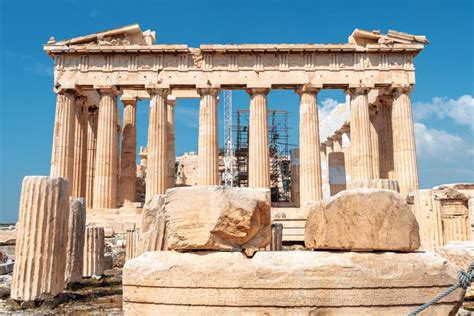 Templo Do Partenon Na Acropolis Atens Grécia Foto de Stock Imagem de