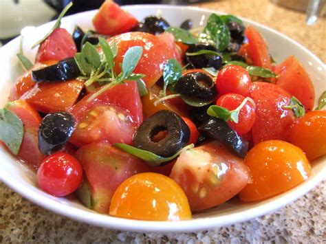 Heirloom tomato salad with olives, basil and sumac | Recipe | Tomato ...