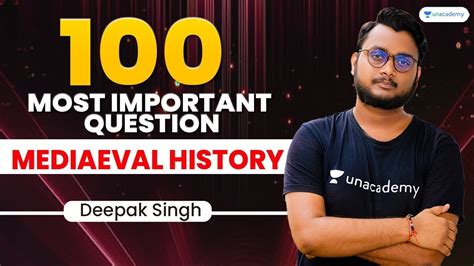 Most Important Questions Of Mediaeval History By Deepak Singh Youtube