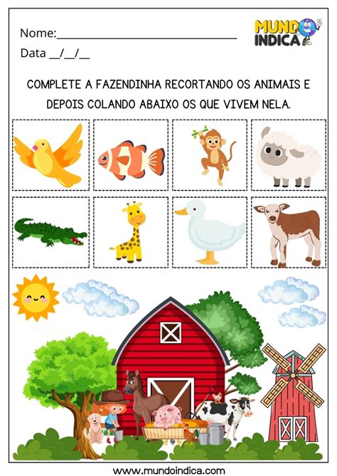 Atividades Animais Da Fazenda Educação Infantil - 10 Atividades Lúdicas para Educação Infantil