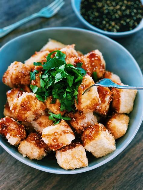 Fried Tofu With Garlic Sauce 20 Minutes Or Less Tiffy Cooks