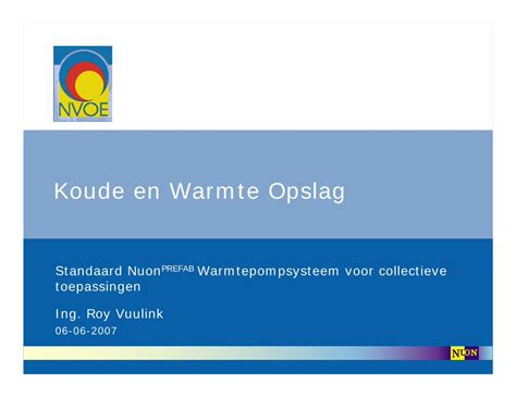 Pdf Koude En Warmte Opslag R Vuulink Pdf Warmte Opslag