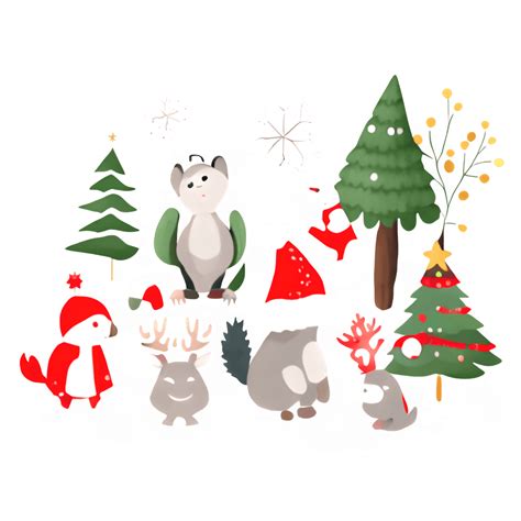 Christmas Forest Animals Graphic · Creative Fabrica