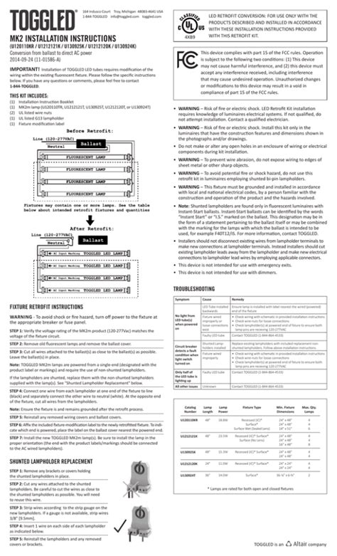 Mk2 Installation Instructions