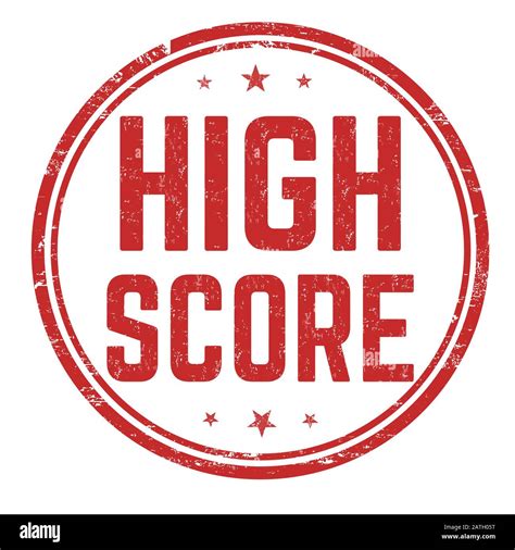 High Score Sign Or Stamp On White Background Vector Illustration Stock