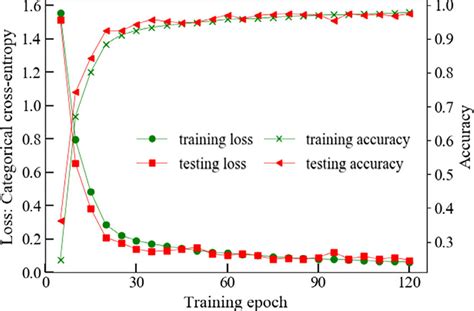 Categorical Cross Entropy Loss And The Classification Accuracy Of