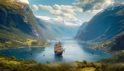 Premium AI Image | Beautiful Norway culture lands