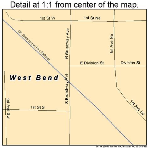 west bend iowa street map