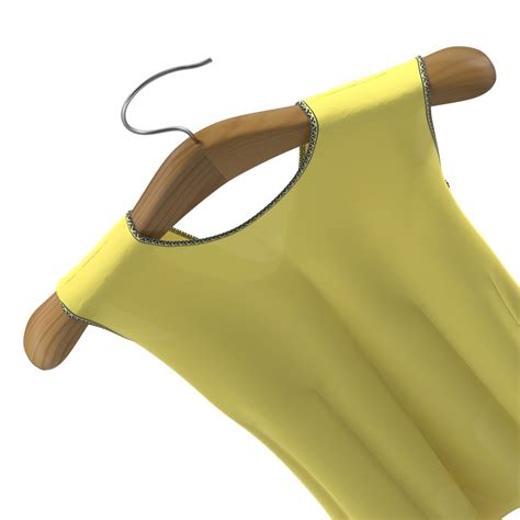 Dress Hanger Yellow 3d Max