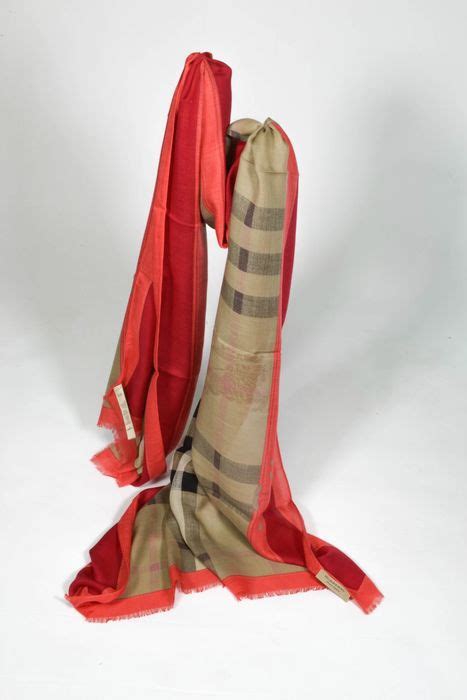 Burberry Tartan Cm Corail Scarf Catawiki