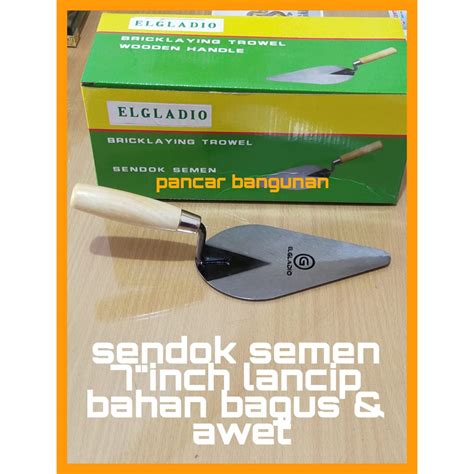 Jual Sendok Semen Lancip Elgladio Inch Gagang Kayu Sendok Semen