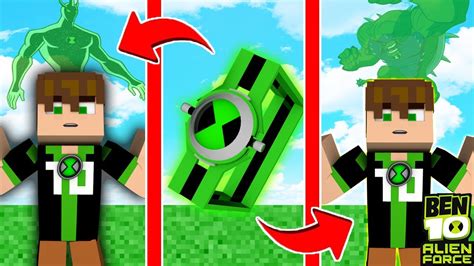 YENİ GELİŞMİŞ ALİEN FORCE OMNİTRİX MODU BEN 10 MİNECRAFT MOD YouTube