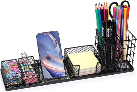 Amazon Saikvi Mesh Desk Organizer Office Supplies Caddy With