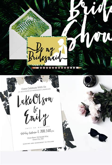 Modern Wedding Invitation Made With Skylar Font by mycandythemes on Dribbble