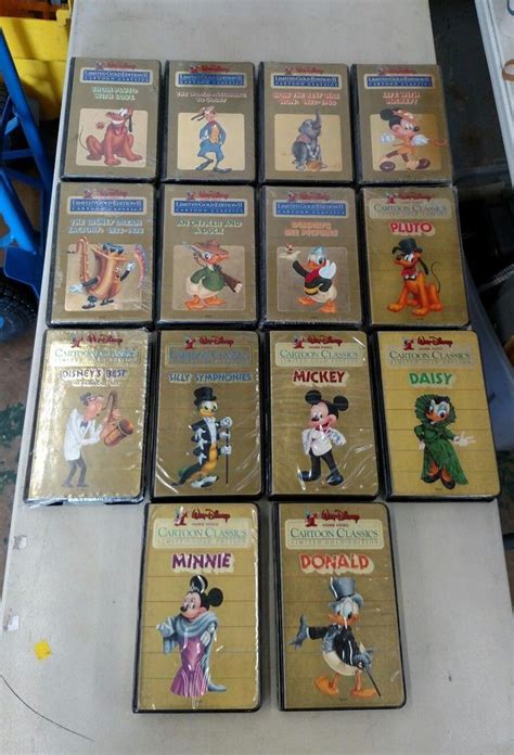 Walt Disney Cartoon Classics Gold Edition Vhs Sealed Tape Lot Big Box