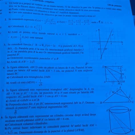 In Figura Alaturata Este Reprezentat Triunghiul Abc Dreptunghic In A