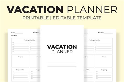 Premium Vector | Vacation planner