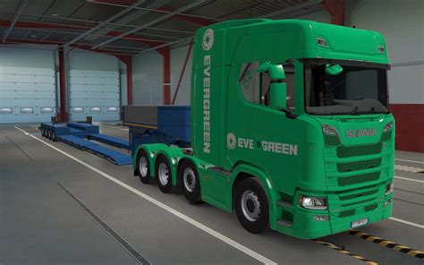 SKIN SCANIA S 2016 8X4 EVERGREEN GRÜN VON RODONITCHO MODS 1 41 ETS2